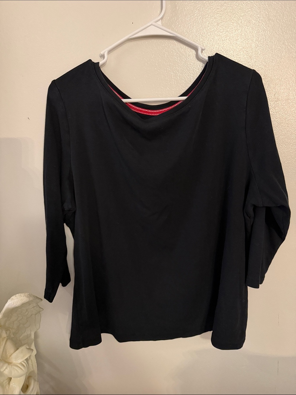Talbots Women’s Black Long Sleeve Boatneck Top - Classic Everyday Tee